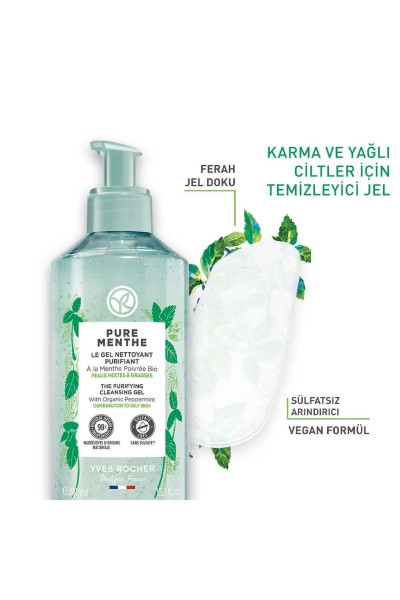 Pure Menthe-Gözenek Sıkılaştırıcı ve Derinlemesine Arındırıcı Prebiyotikli Yüz Temizleme Jeli 390ML Pure Menthe-Gözenek Sıkılaştırıcı ve Derinlemesine Arındırıcı Prebiyotikli Yüz Temizleme Jeli 390ML