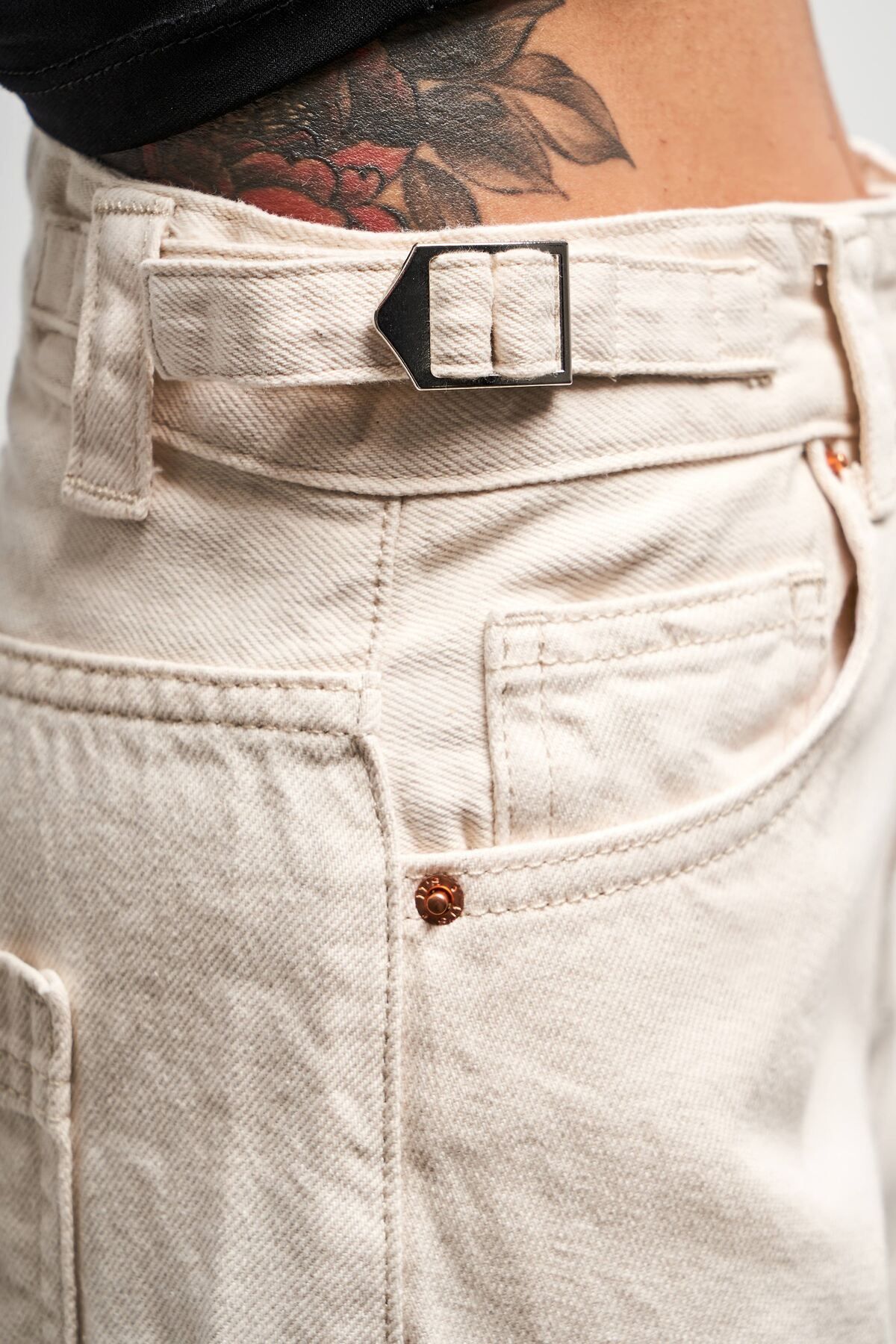 Kadın Raw Renk Baggy Fit Süper Uzun Denim Pantolon Kadın Raw Renk Baggy Fit Süper Uzun Denim Pantolon