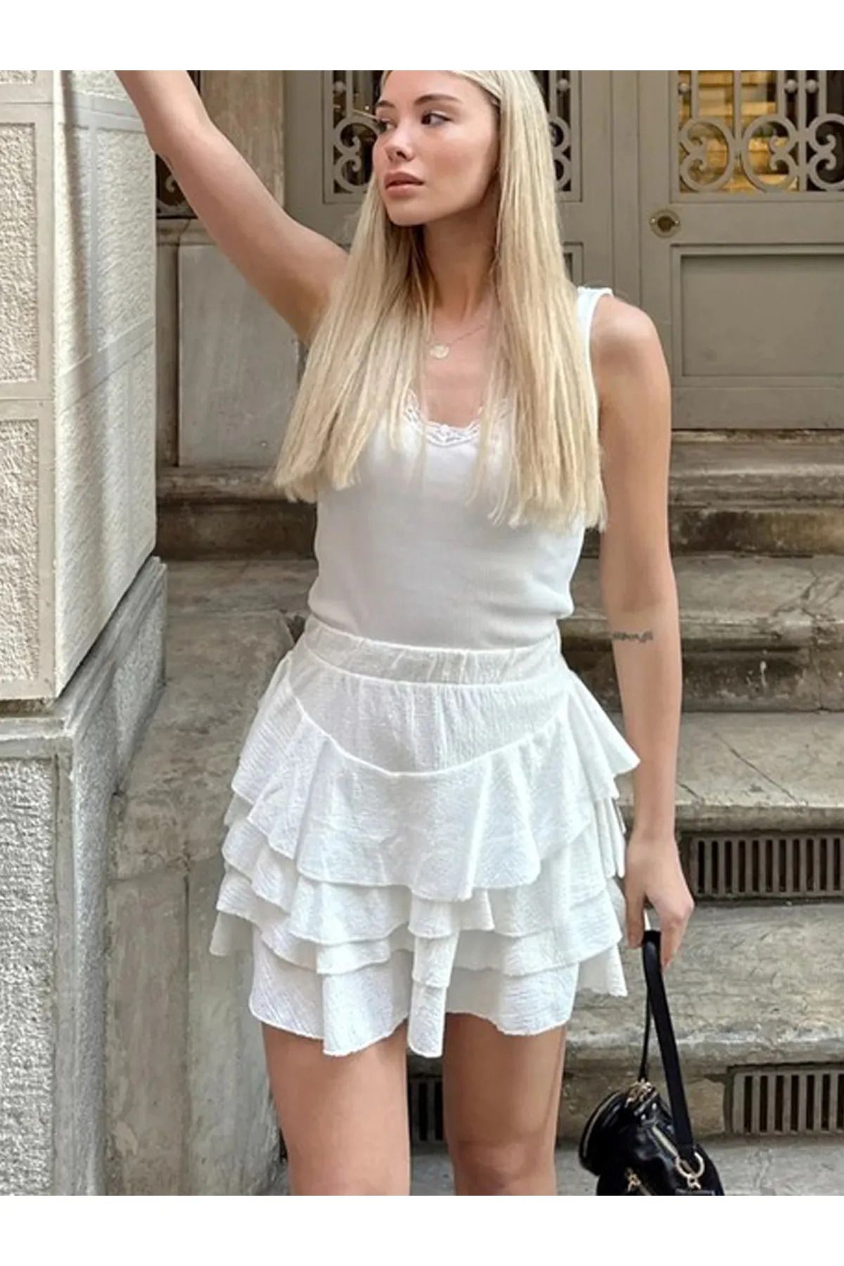 TEKSTİL BEYAZ Basic Etek TEKSTİL BEYAZ Basic Etek