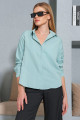 Kadın Su Yeşili Basic Poplin Gömlek Prm0735 Kadın Su Yeşili Basic Poplin Gömlek Prm0735