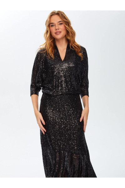 Payet İşi Uzun Abiye Elbise 69114 Payet İşi Uzun Abiye Elbise 69114