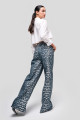 Kadın Silver Leopar Renk Palazzo Fit Denim Pantolon Kadın Silver Leopar Renk Palazzo Fit Denim Pantolon