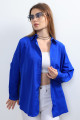 Ylz Oversize Kadın Saks Mavisi Gömlek - Oversize Uzun Basic Gömlek Ylz Oversize Kadın Saks Mavisi Gömlek - Oversize Uzun Basic Gömlek
