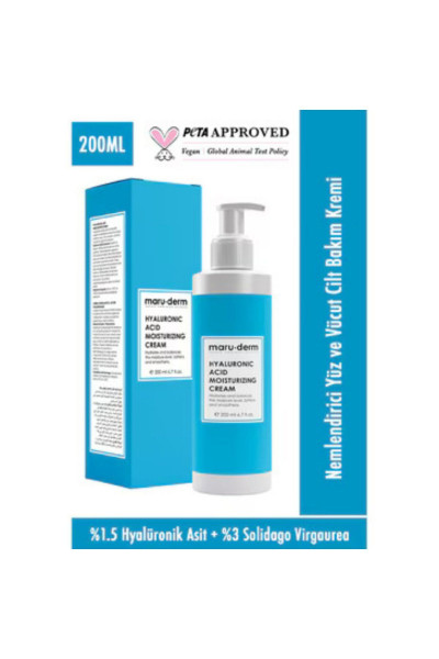 Nemlendirici Hyaluronik Asit Yüz ve Vücut Bakım Kremi 200 ml Nemlendirici Hyaluronik Asit Yüz ve Vücut Bakım Kremi 200 ml