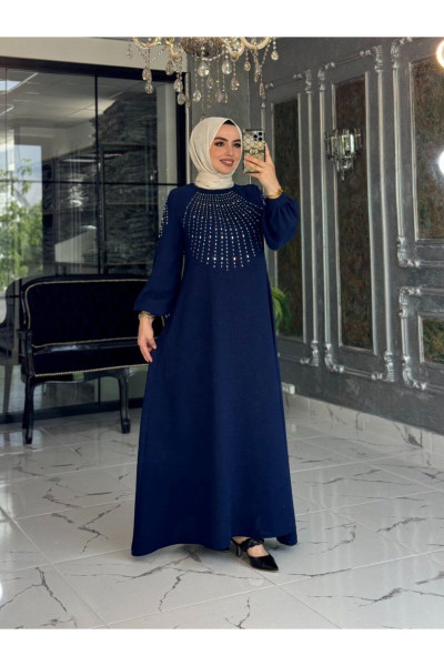 Mihriban Elbise Lacivert Mihriban Elbise Lacivert