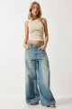 Taş Işlemeli Crop Triko Bluz Krem Lnj0006 Taş Işlemeli Crop Triko Bluz Krem Lnj0006