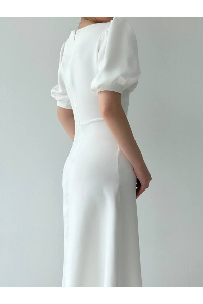 TM Linda Fashion Önü Düğmeli Midi Boy Elbise TM Linda Fashion Önü Düğmeli Midi Boy Elbise