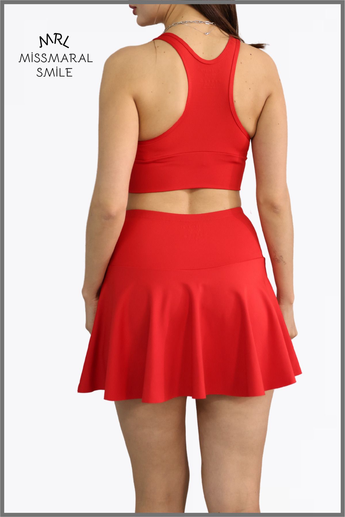 Kırmızı Etek Içi Sabit Şortlu Yüksek Bel Skirt With Shorts Casual Beachwear Tennis 1101 Kırmızı Etek Içi Sabit Şortlu Yüksek Bel Skirt With Shorts Casual Beachwear Tennis 1101