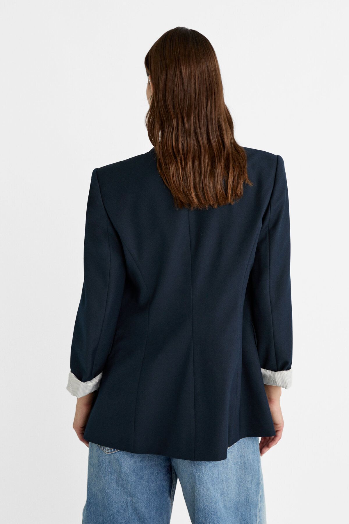 Slim fit kruvaze blazer Slim fit kruvaze blazer
