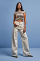 Kadın Raw Renk Wide Leg Fit Likralı Kumaş Denim Kadın Raw Renk Wide Leg Fit Likralı Kumaş Denim
