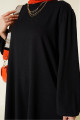 Kadın Siyah Tunik Pantolon Alt Üst Takım 6663 Kadın Siyah Tunik Pantolon Alt Üst Takım 6663