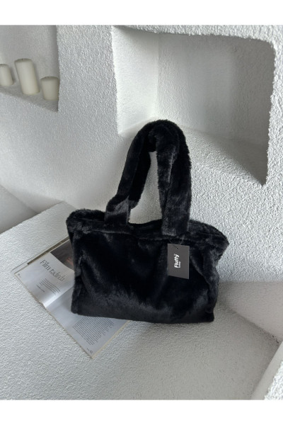 Midnight Juicy Tote Kadın Peluş Omuz Çantası Midnight Juicy Tote Kadın Peluş Omuz Çantası