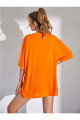 Minimal Kalp Baskılı Oversize Tshirt Minimal Kalp Baskılı Oversize Tshirt