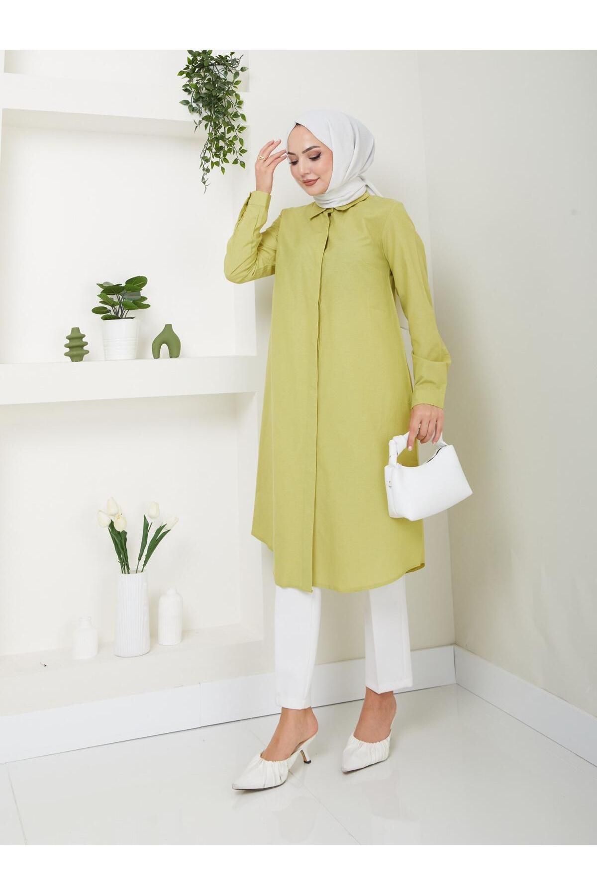 Uzun Gömlek Tunik Poplin Kumaş Uzun Gömlek Tunik Poplin Kumaş