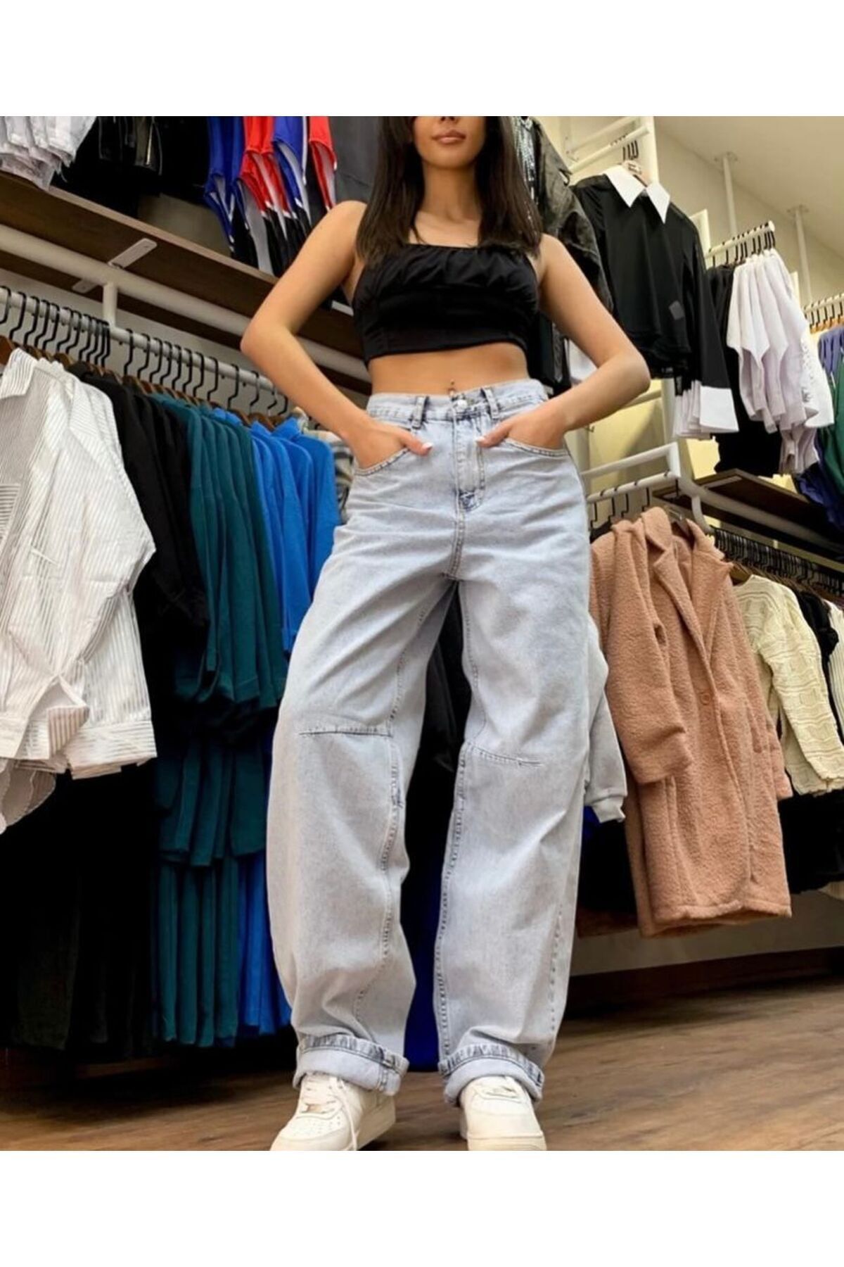 Karyıkama KADIN Detay Bel Tokalı Ayarlanabilir  PALAZOO PANTALON Karyıkama KADIN Detay Bel Tokalı Ayarlanabilir  PALAZOO PANTALON