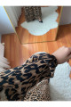 KRUVAZE YAKA LEOPAR DESEN ŞİFON ELBİSE KRUVAZE YAKA LEOPAR DESEN ŞİFON ELBİSE