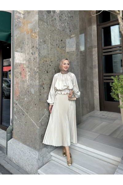 Piliseli Tesettür Etek Piliseli Tesettür Etek