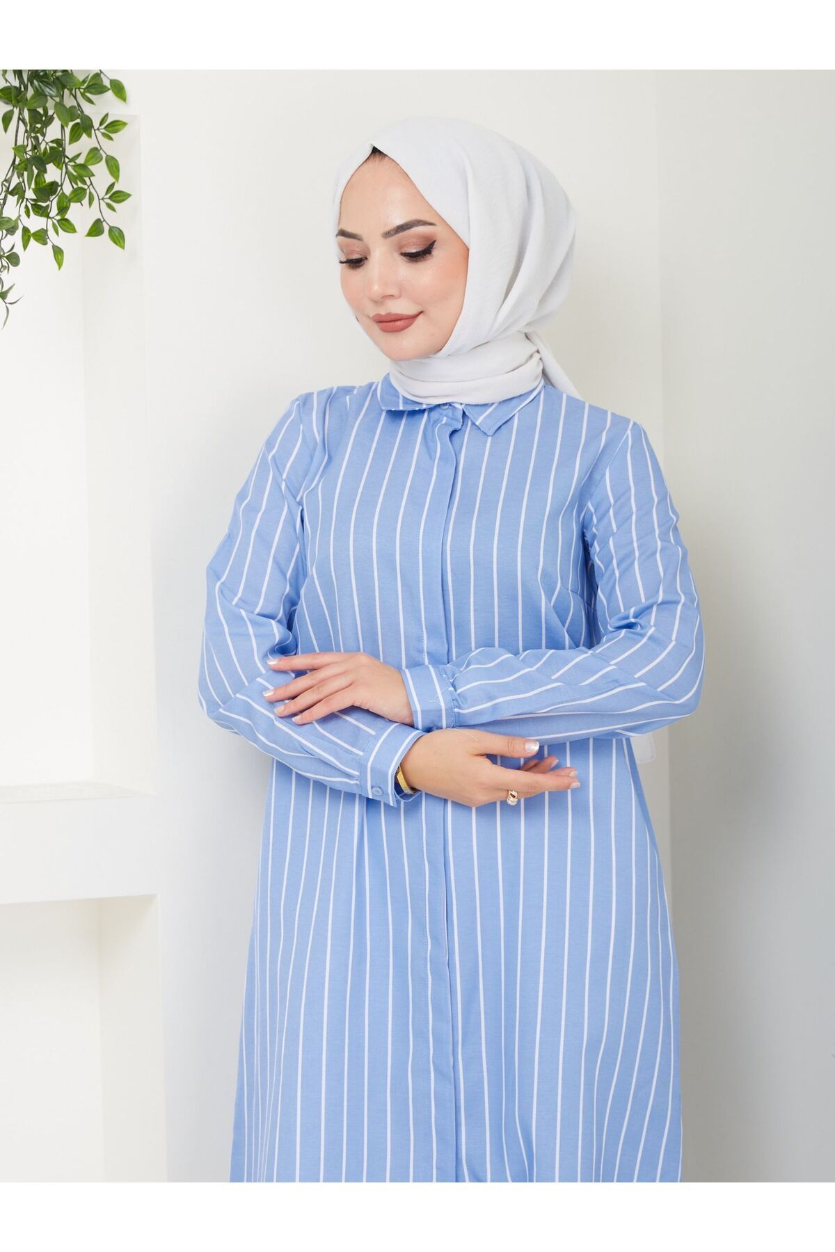 Uzun Gömlek Tunik Poplin Kumaş Uzun Gömlek Tunik Poplin Kumaş