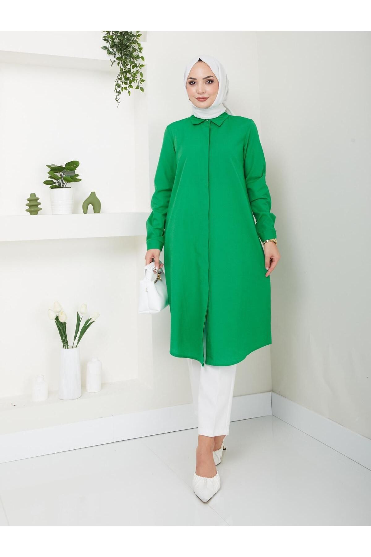 Uzun Gömlek Tunik Poplin Kumaş Uzun Gömlek Tunik Poplin Kumaş