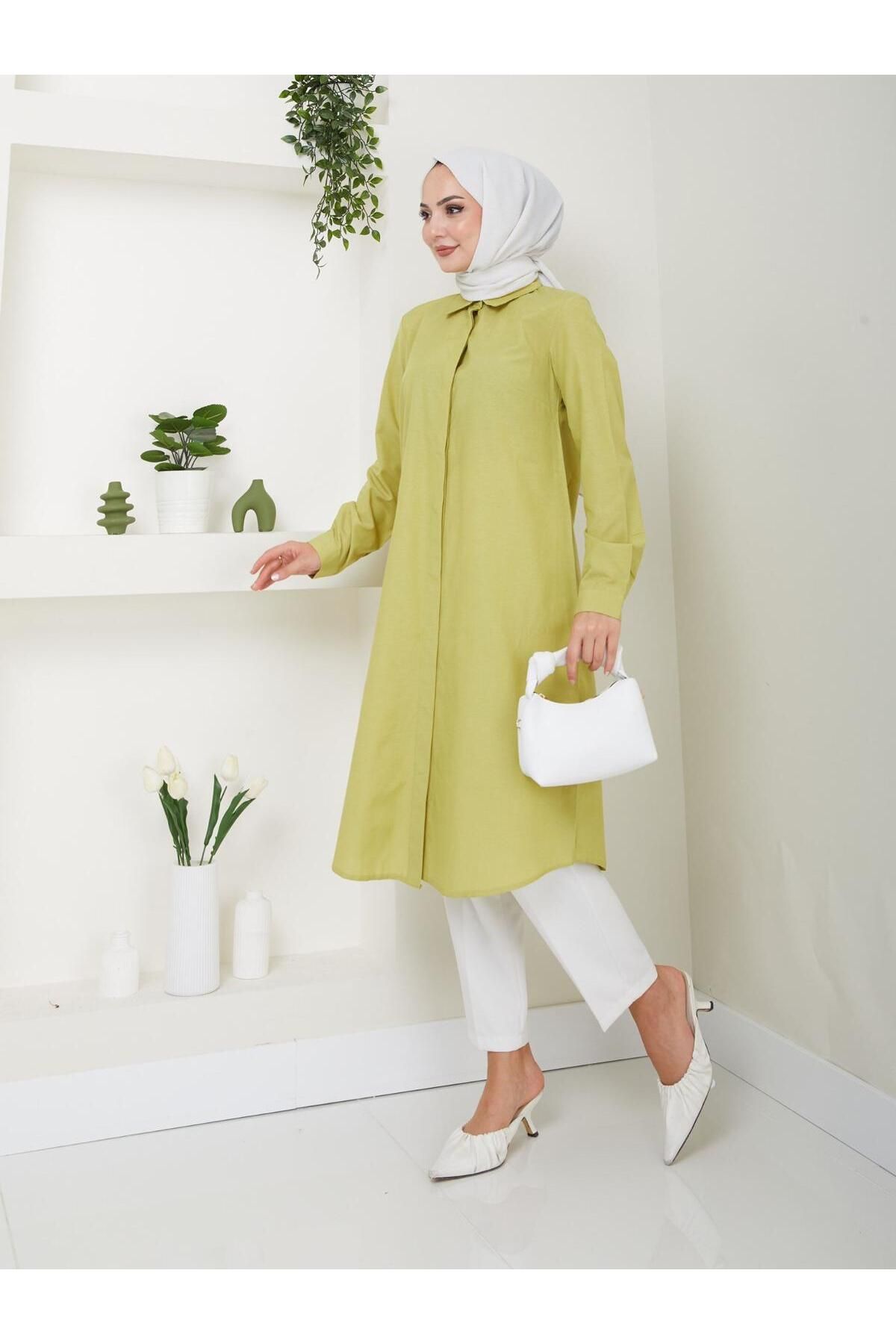 Uzun Gömlek Tunik Poplin Kumaş Uzun Gömlek Tunik Poplin Kumaş