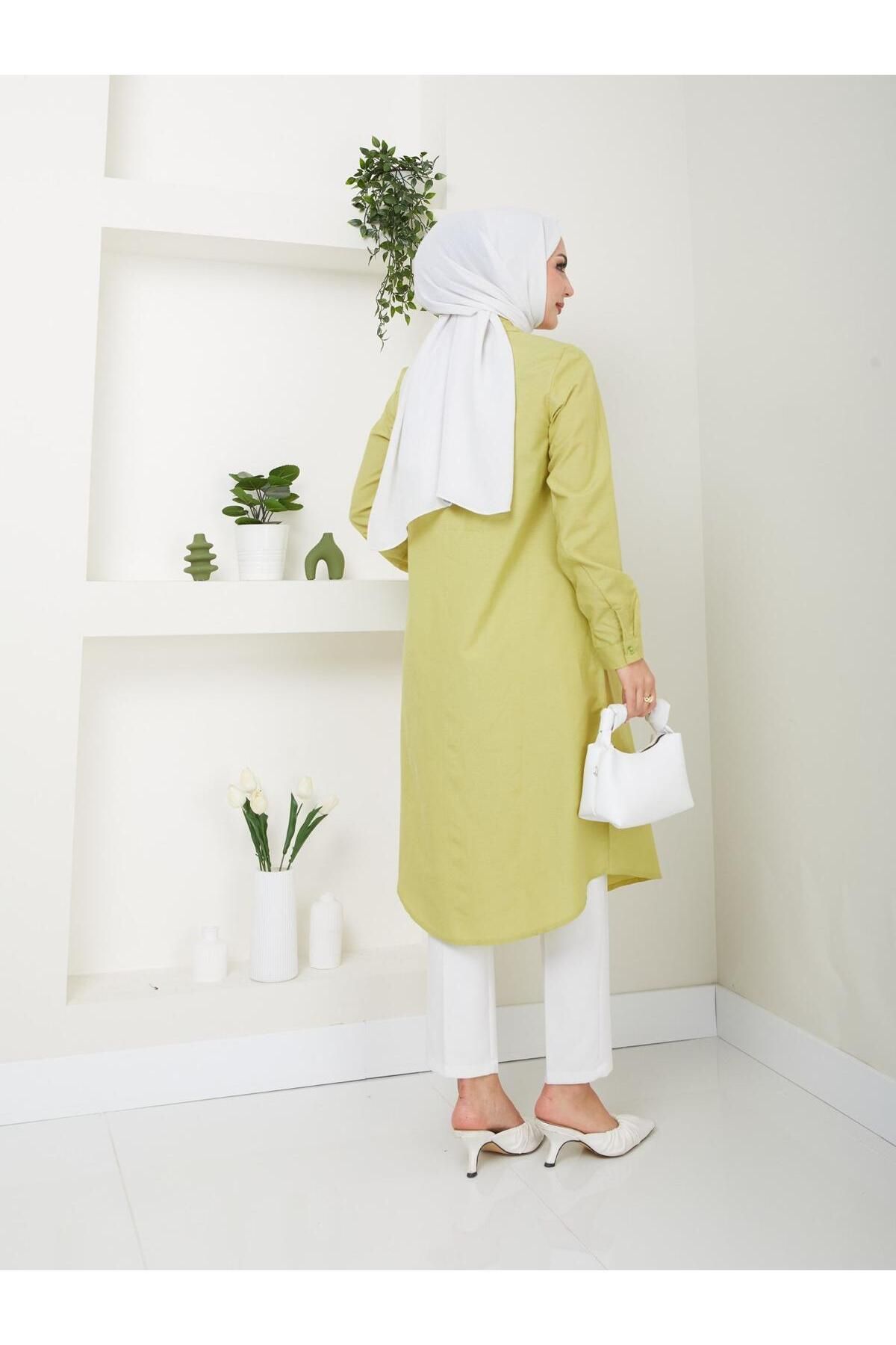 Uzun Gömlek Tunik Poplin Kumaş Uzun Gömlek Tunik Poplin Kumaş