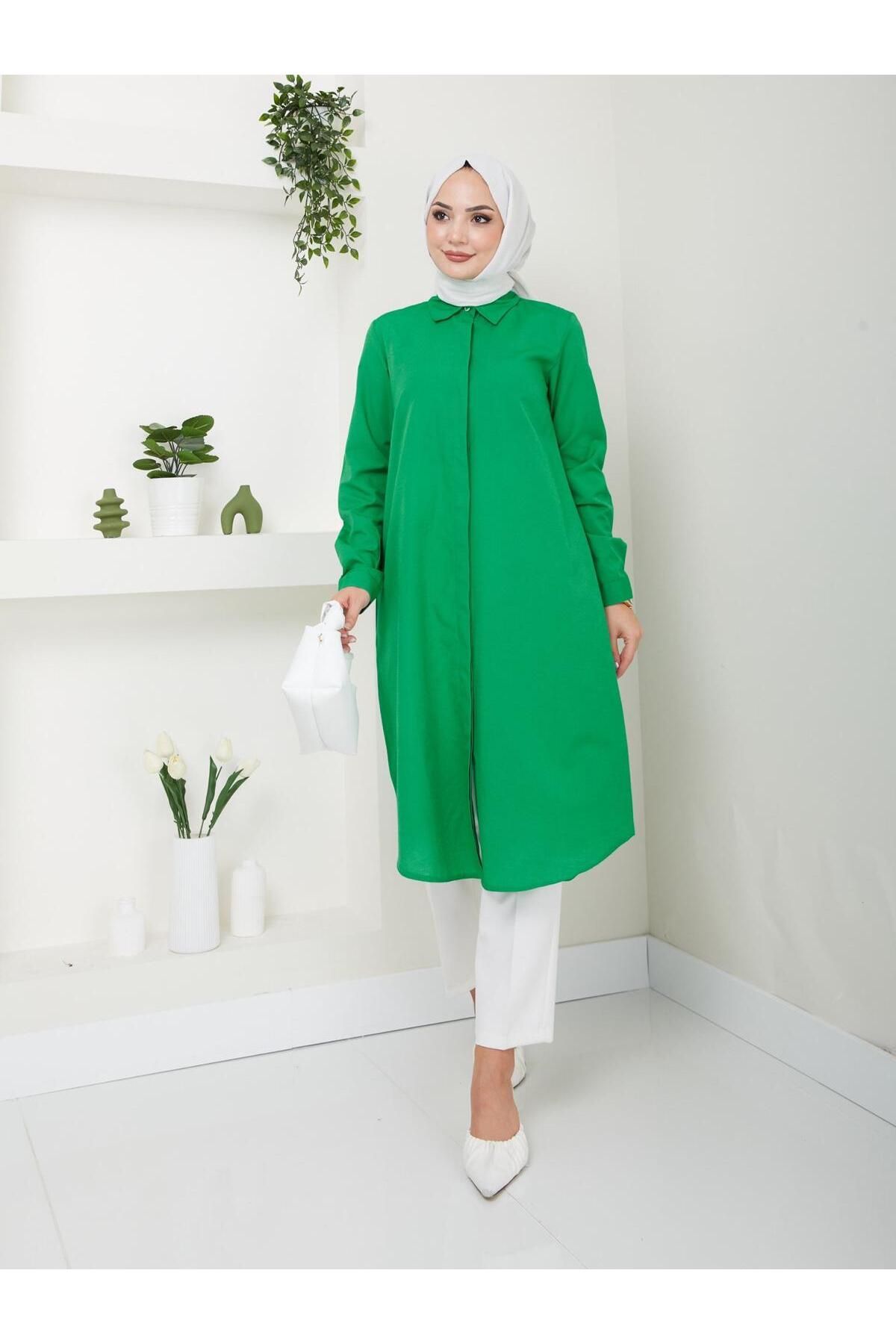 Uzun Gömlek Tunik Poplin Kumaş Uzun Gömlek Tunik Poplin Kumaş