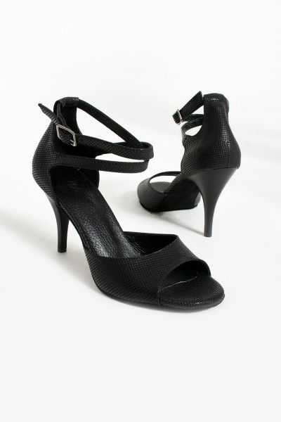 Kadın Siyah El Yapımı Hakiki Deri Tango Dans Ayakkabısı Darkness Kadın Siyah El Yapımı Hakiki Deri Tango Dans Ayakkabısı Darkness