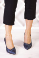 Roland Lacivert Saten Taşlı Kadeh Topuklu Stiletto 9 Cm. Roland Lacivert Saten Taşlı Kadeh Topuklu Stiletto 9 Cm.