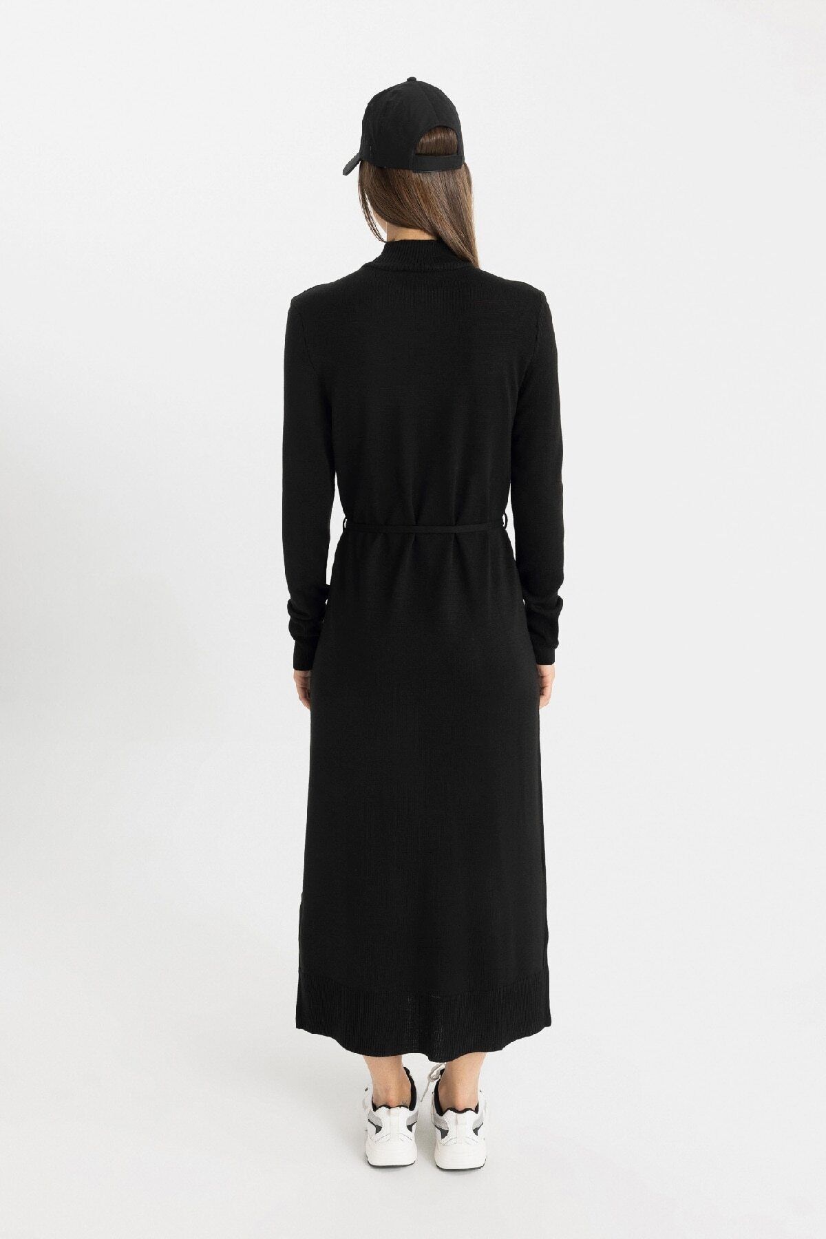 Regular Fit Yarım Balıkçı Yaka Basic Düz Yırtmaçlı Uzun Kollu Maxi Triko Elbise A9807ax24wn Regular Fit Yarım Balıkçı Yaka Basic Düz Yırtmaçlı Uzun Kollu Maxi Triko Elbise A9807ax24wn