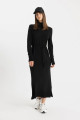 Regular Fit Yarım Balıkçı Yaka Basic Düz Yırtmaçlı Uzun Kollu Maxi Triko Elbise A9807ax24wn Regular Fit Yarım Balıkçı Yaka Basic Düz Yırtmaçlı Uzun Kollu Maxi Triko Elbise A9807ax24wn