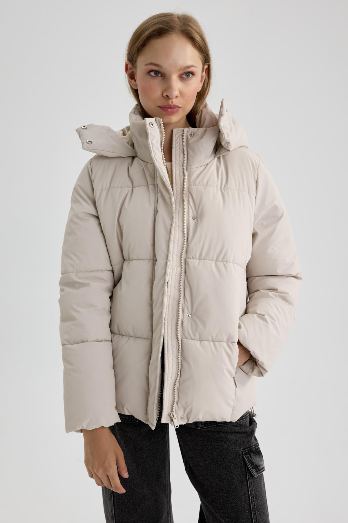 Su Geçirmez Relax Fit Kapüşonlu Şişme Mont A4090ax23wn Su Geçirmez Relax Fit Kapüşonlu Şişme Mont A4090ax23wn