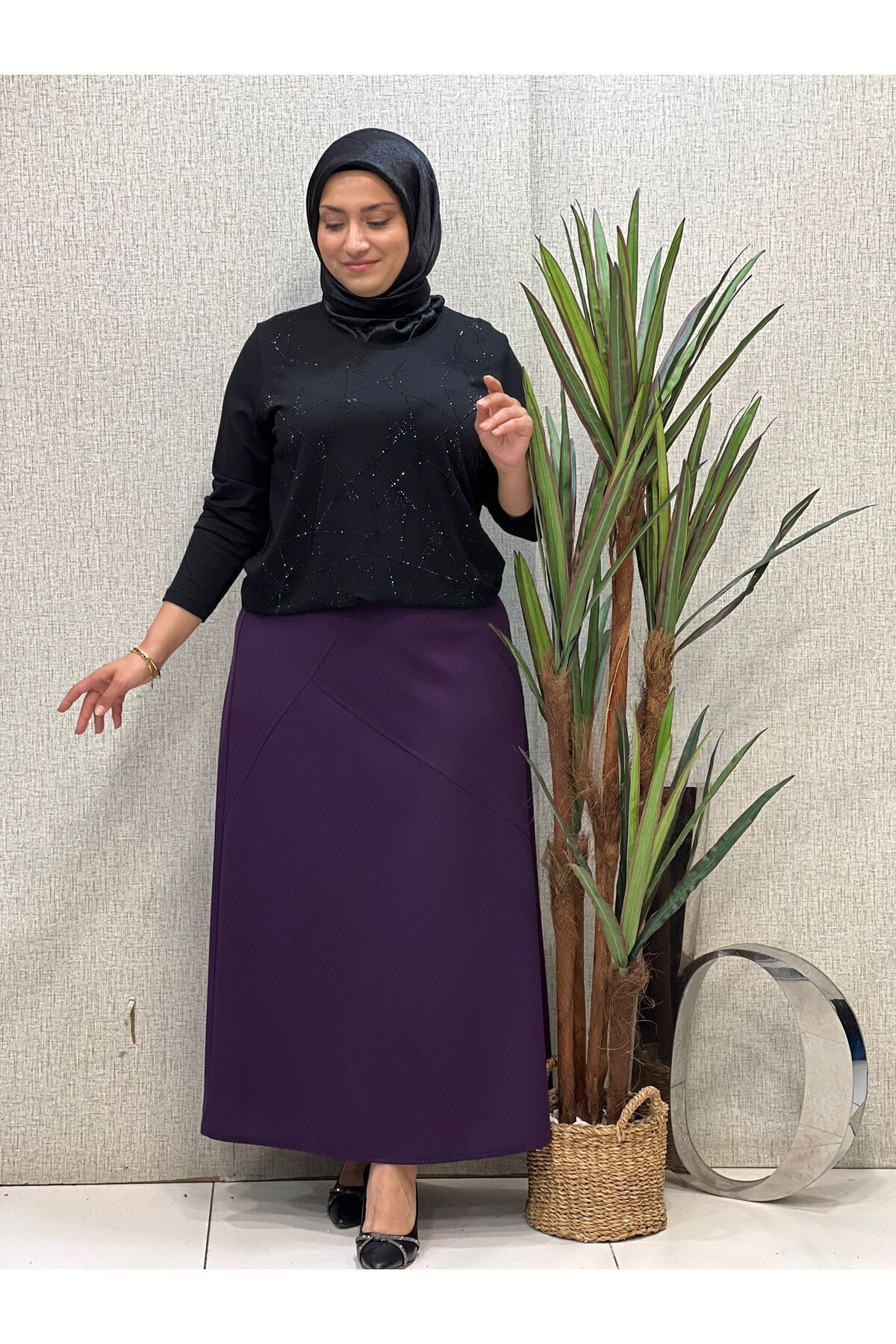Likralı Çan Etek Likralı Çan Etek