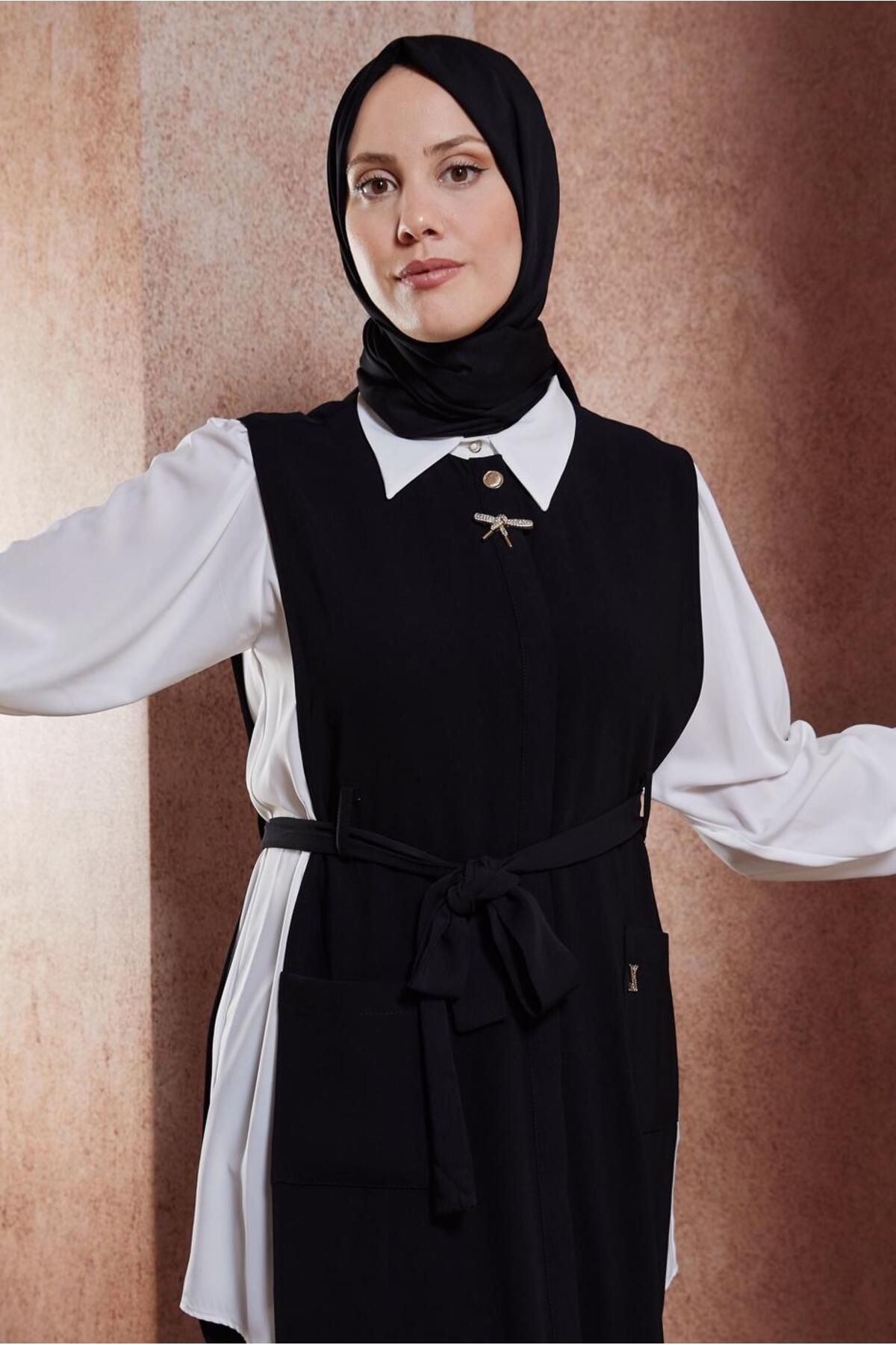 KUŞAKLI ÜÇLÜ PANTOLONLU TAKIM 44171 KUŞAKLI ÜÇLÜ PANTOLONLU TAKIM 44171