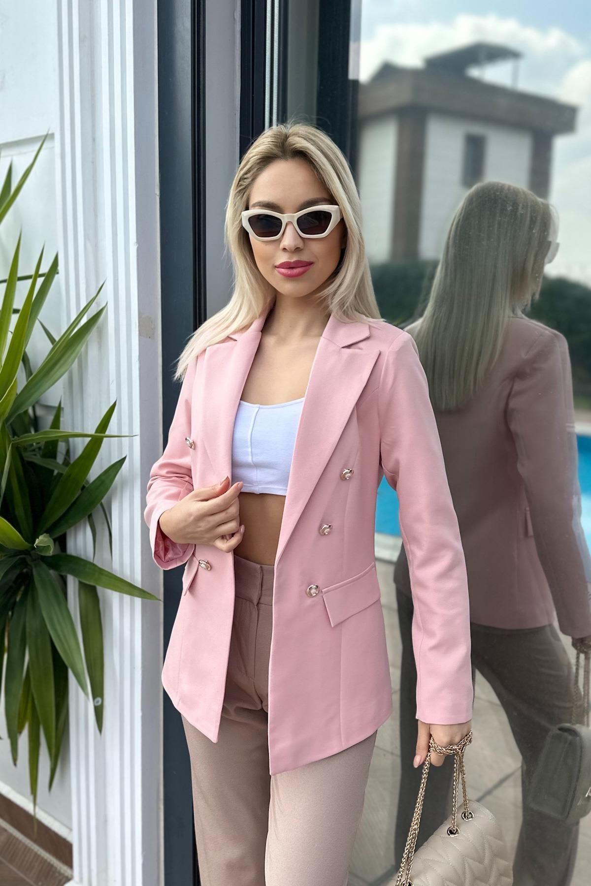 Pudra Blazer Ceket Pudra Blazer Ceket