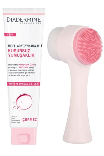 Micellar Yüz Yıkama Jeli Kusursuz Yumuşaklık Kuru Hassas Ciltler 150 ml ve Yüz Temizleme Fırçası Micellar Yüz Yıkama Jeli Kusursuz Yumuşaklık Kuru Hassas Ciltler 150 ml ve Yüz Temizleme Fırçası