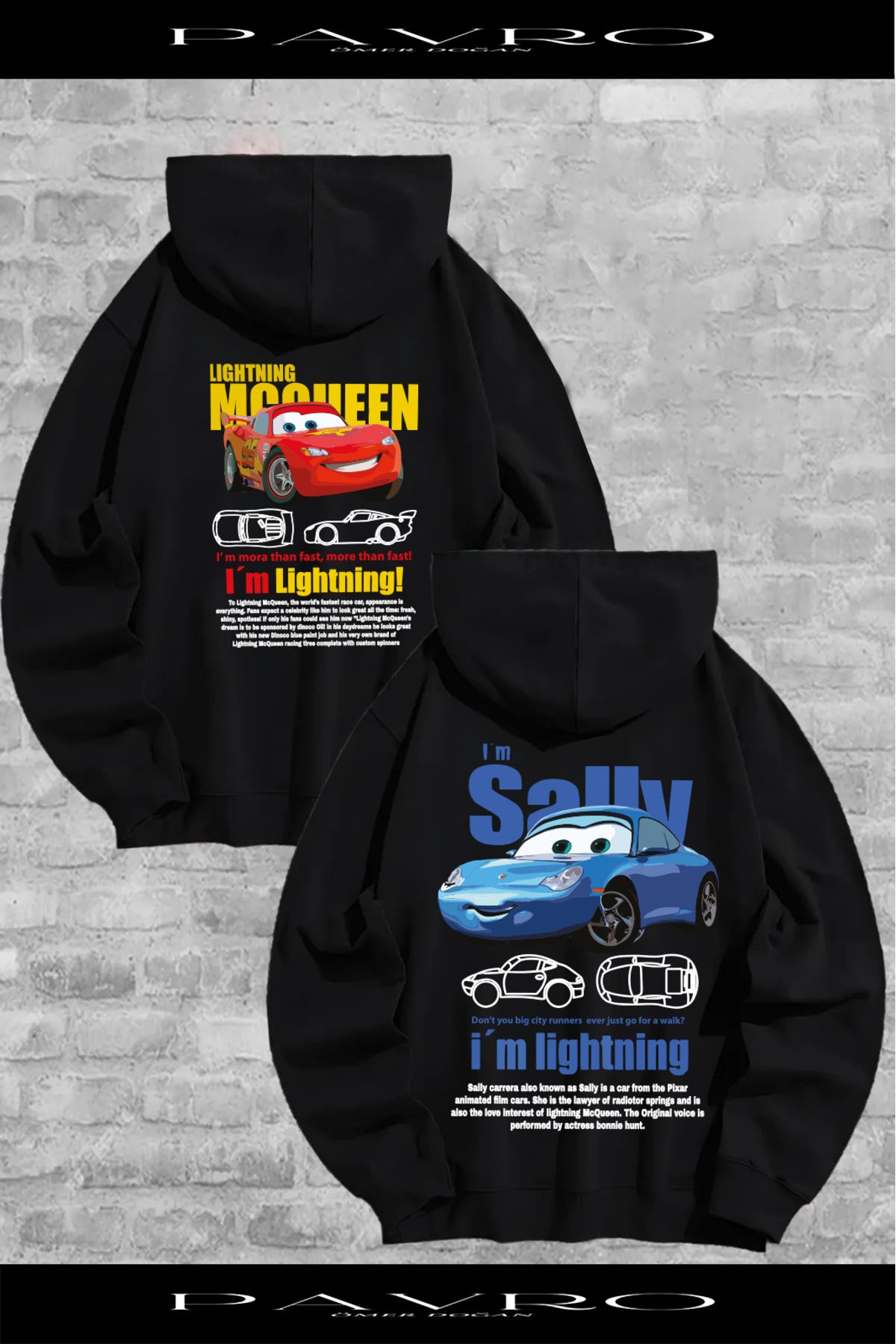 Sevgili Sweatshirt McQueen Sally Sırt Baskılı Sevgili Çift Kombini Kapüşonlu Sweatshirt 2 li Takım Sevgili Sweatshirt McQueen Sally Sırt Baskılı Sevgili Çift Kombini Kapüşonlu Sweatshirt 2 li Takım
