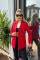 Kırmızı Blazer Ceket