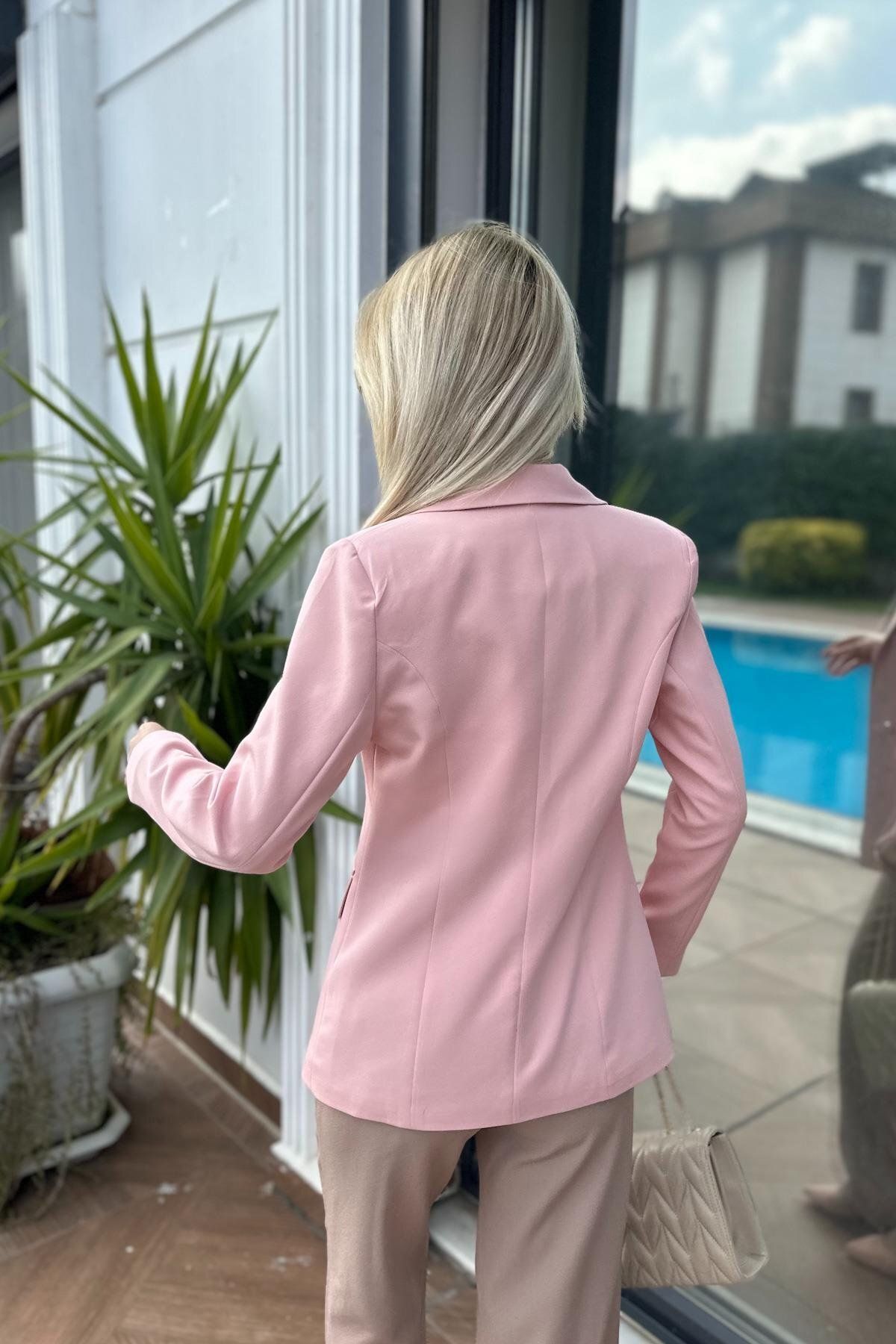 Pudra Blazer Ceket Pudra Blazer Ceket