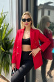 Kırmızı Blazer Ceket