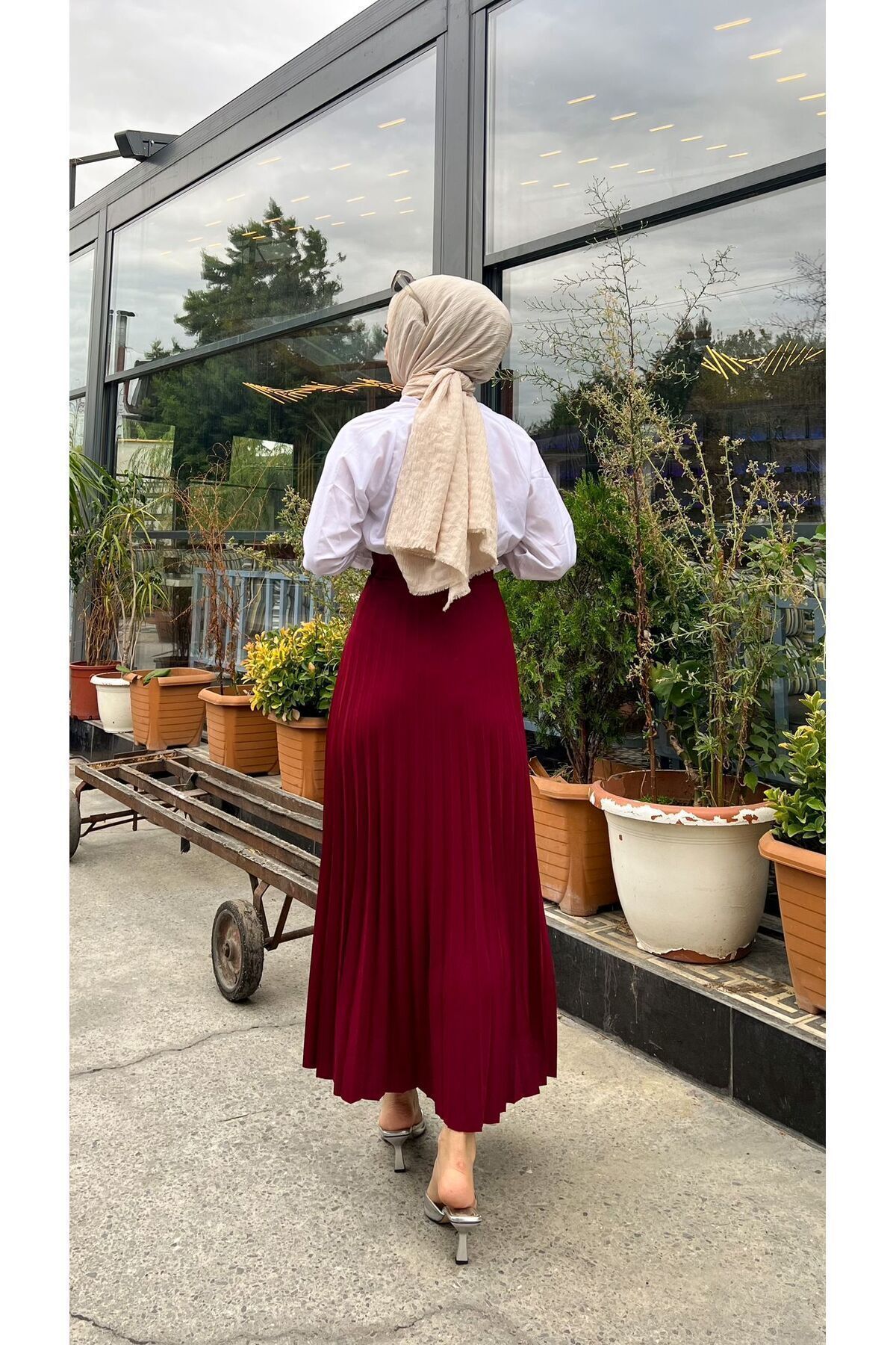 Piliseli Kloş Kalıp,(S-M-L-XL---36-48 BEDEN ARALIĞINDA), Bordo Skuba Krep Etek Piliseli Kloş Kalıp,(S-M-L-XL---36-48 BEDEN ARALIĞINDA), Bordo Skuba Krep Etek