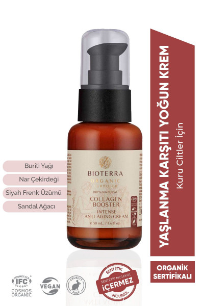Organik Anti Aging Intense Cream 50 ml Yaşlanma Karşıtı Yoğun Bakım Kremi Organik Anti Aging Intense Cream 50 ml Yaşlanma Karşıtı Yoğun Bakım Kremi