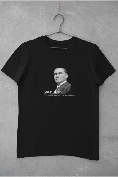 Unisex 29 Ekim 23 Nisan 19 Mayıs 10 Kasım Atatürk Payidar Yazı Baskılı Tişört Unisex 29 Ekim 23 Nisan 19 Mayıs 10 Kasım Atatürk Payidar Yazı Baskılı Tişört