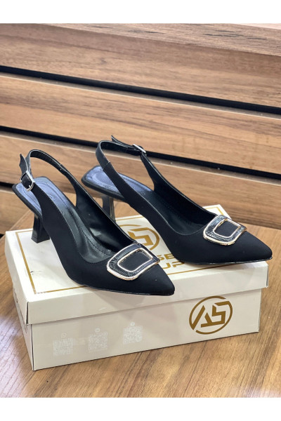 Kadın Sivri Burun Fiyonk Detaylı Arkası Açık Abiye Klasik Topuklu Stiletto Ayakkabı Kadın Sivri Burun Fiyonk Detaylı Arkası Açık Abiye Klasik Topuklu Stiletto Ayakkabı