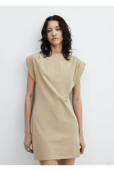 Kolu Kıvrık Triko Elbise