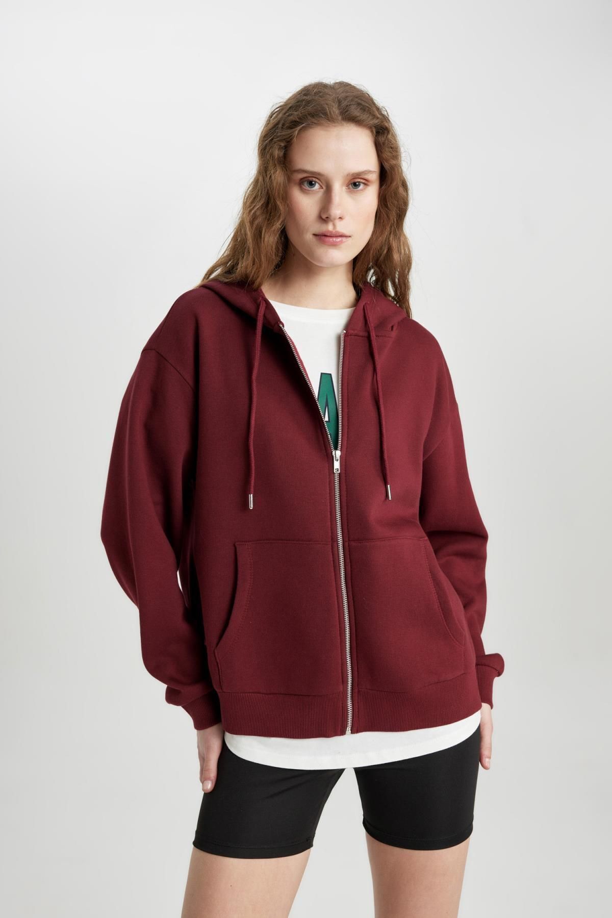 Relax Fit Kapüşonlu Fermuarlı Sweatshirt Tycechh3bn170359304698658 Relax Fit Kapüşonlu Fermuarlı Sweatshirt Tycechh3bn170359304698658