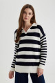 Regular Fit Çizgili Polo Yaka Tişört Tunik C2850ax24sp Regular Fit Çizgili Polo Yaka Tişört Tunik C2850ax24sp