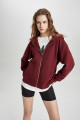 Relax Fit Kapüşonlu Fermuarlı Sweatshirt Tycechh3bn170359304698658 Relax Fit Kapüşonlu Fermuarlı Sweatshirt Tycechh3bn170359304698658
