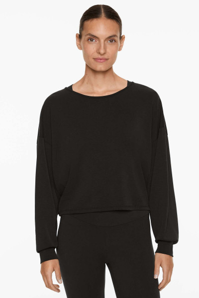 Modal içeren çapraz sweatshirt Modal içeren çapraz sweatshirt