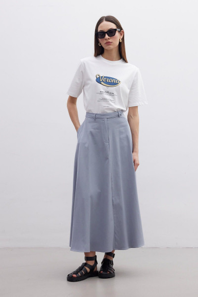 KEMERLİ KLOŞ ETEK İNDİGO KEMERLİ KLOŞ ETEK İNDİGO