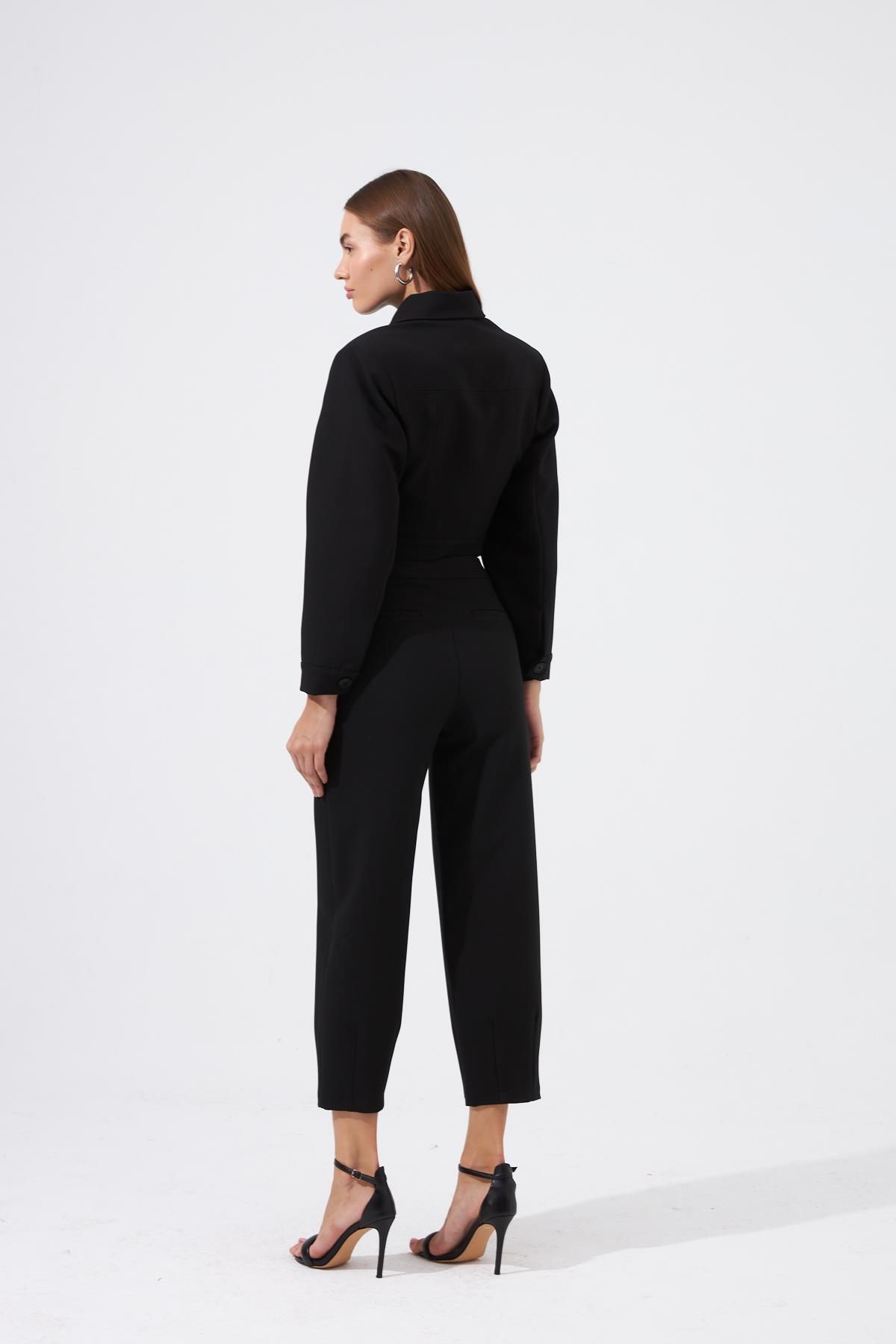 Love Serisi Straz Taşlı Blazer Ceket Siyah Love Serisi Straz Taşlı Blazer Ceket Siyah